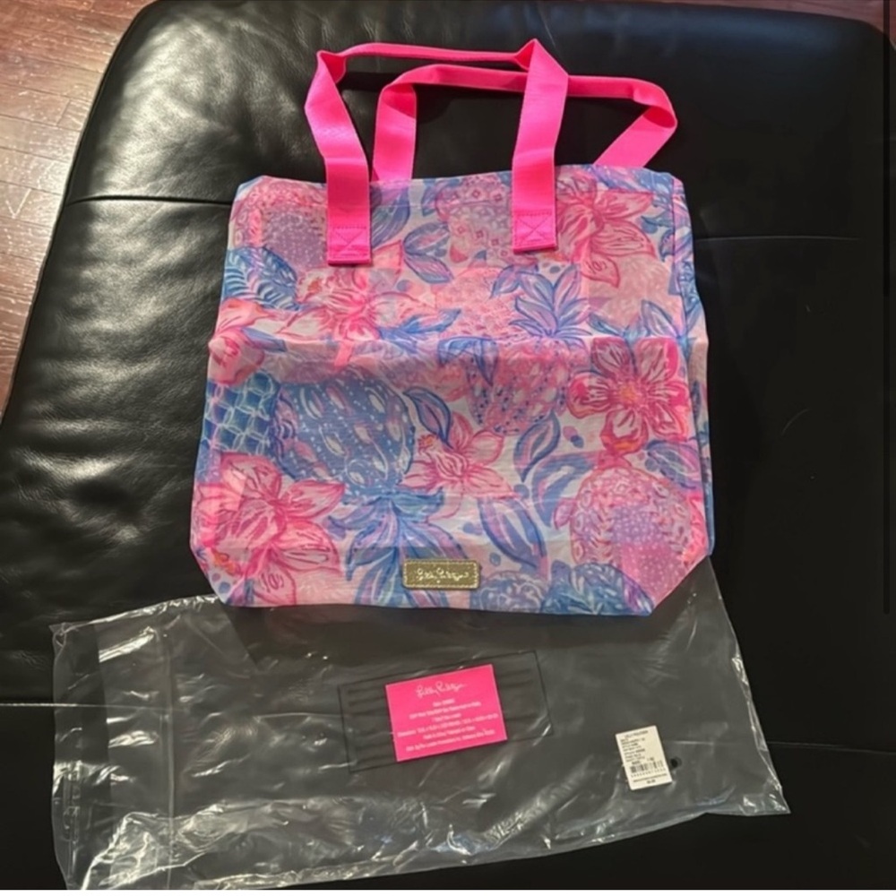 NEW mesh shopper tote bag beach pool travel swim snappy turtle Lilly Pulitzer